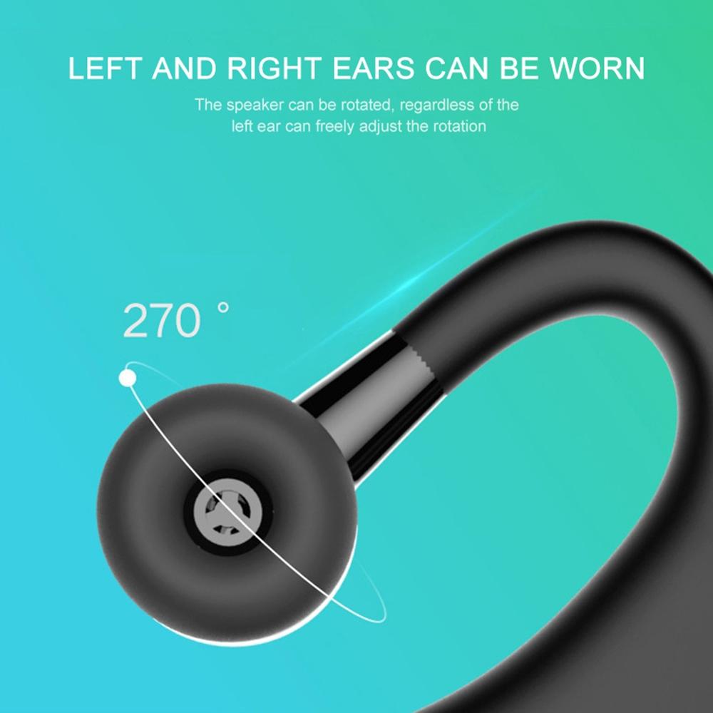 V9 Wireless Bluetooth Headset with Mic for Drivers - Black