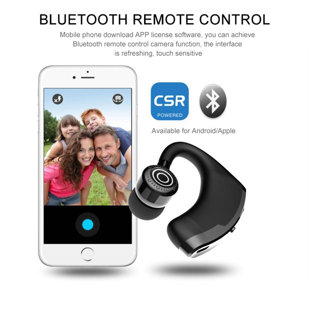V9 Wireless Bluetooth Headset with Mic for Drivers - Black