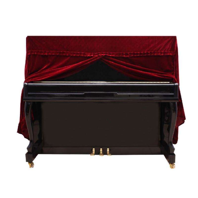 Red Full Cover for Piano - 150x60x110cm in Gold Velvet
