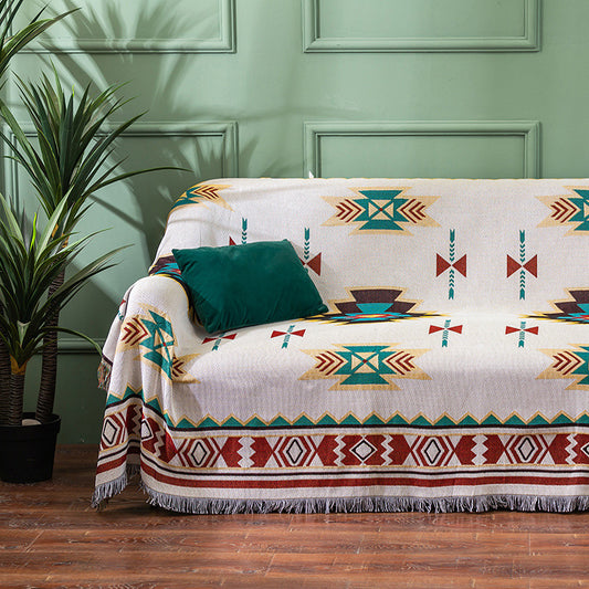 Sucre Nordic Style Woven Throw Blanket - Chic Sofa Cover with Fringe - 130 x 180cm